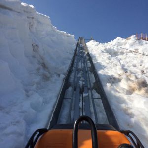 Luge sur rail sous la neige au Markstein © SMIBA